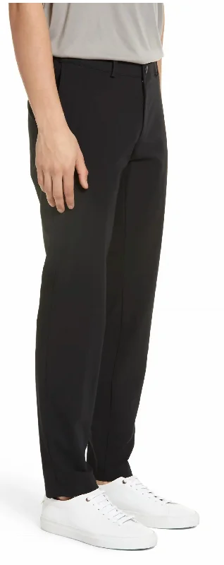 Silvio Flat Front Trousers In Black 02